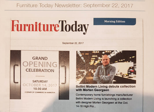 Furniture Today: Bellini Modern Living debuts collection with Morten Georgsen