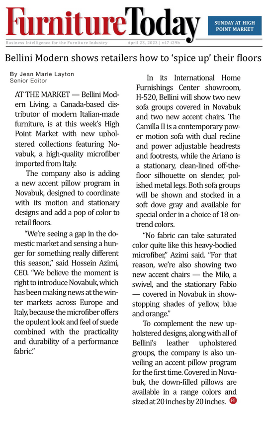 Bellini Modern Living shows retailers how to 'spice up' their floors