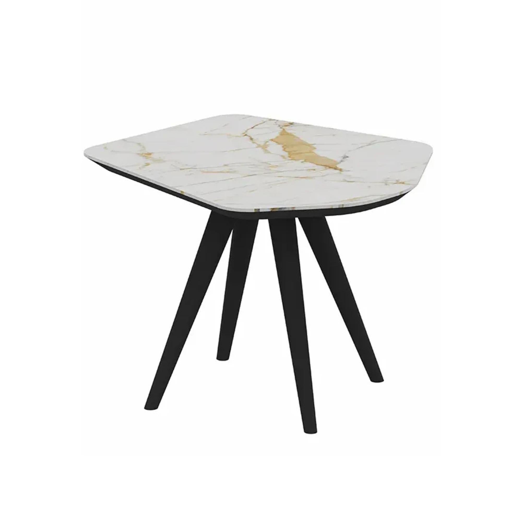 Sesto End Table Small Golden White
