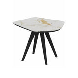 Sesto End Table Small Golden White