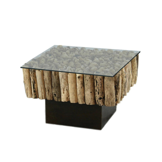 Safari End Table 20" Natural Wood