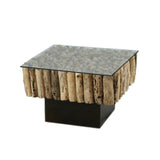 Safari End Table 20" Natural Wood