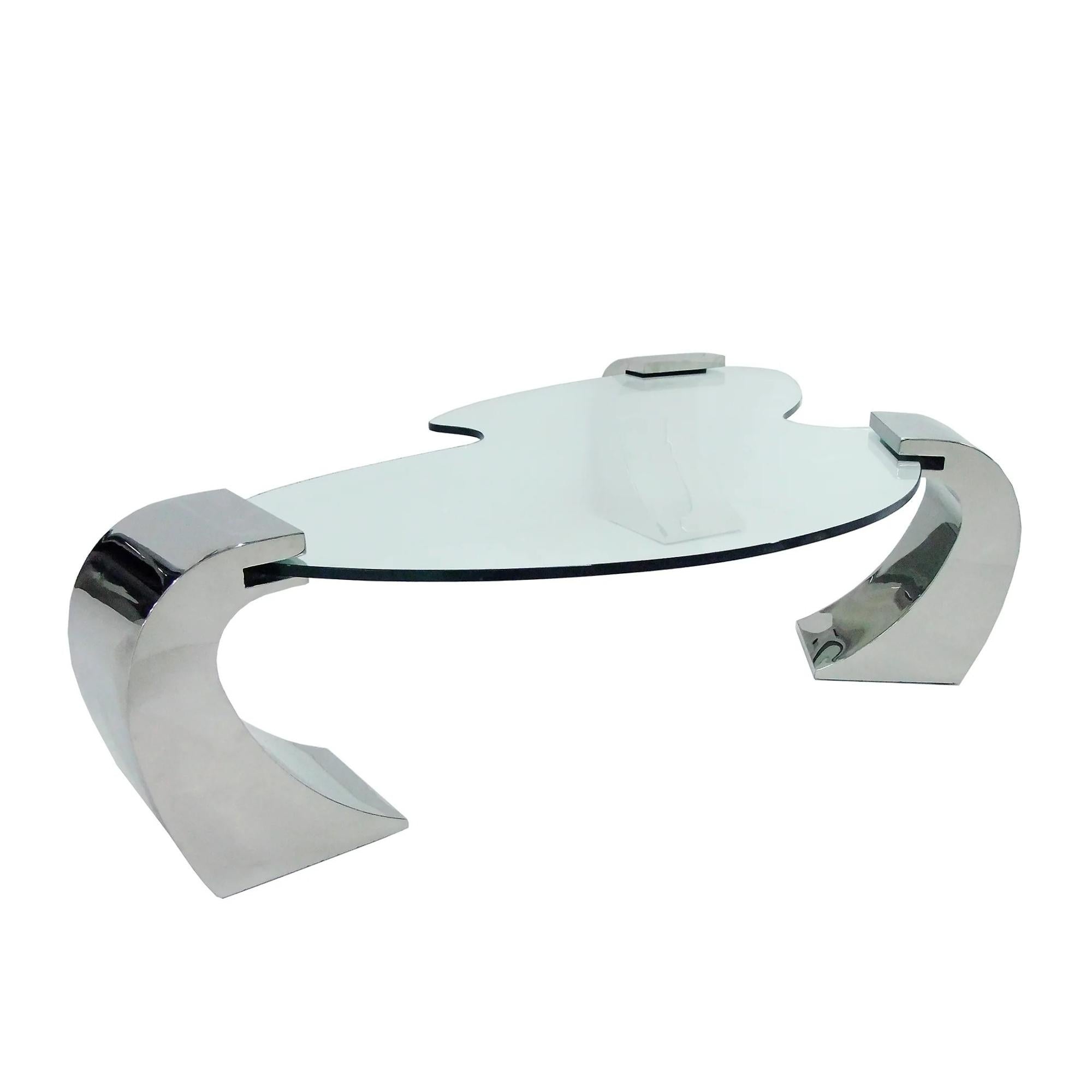 Katniss S-Shape Coffee Table Glass