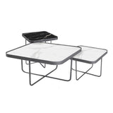 Anna End Table - Tall Black Calcatta