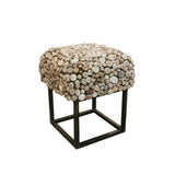 Pebble End Table Wood