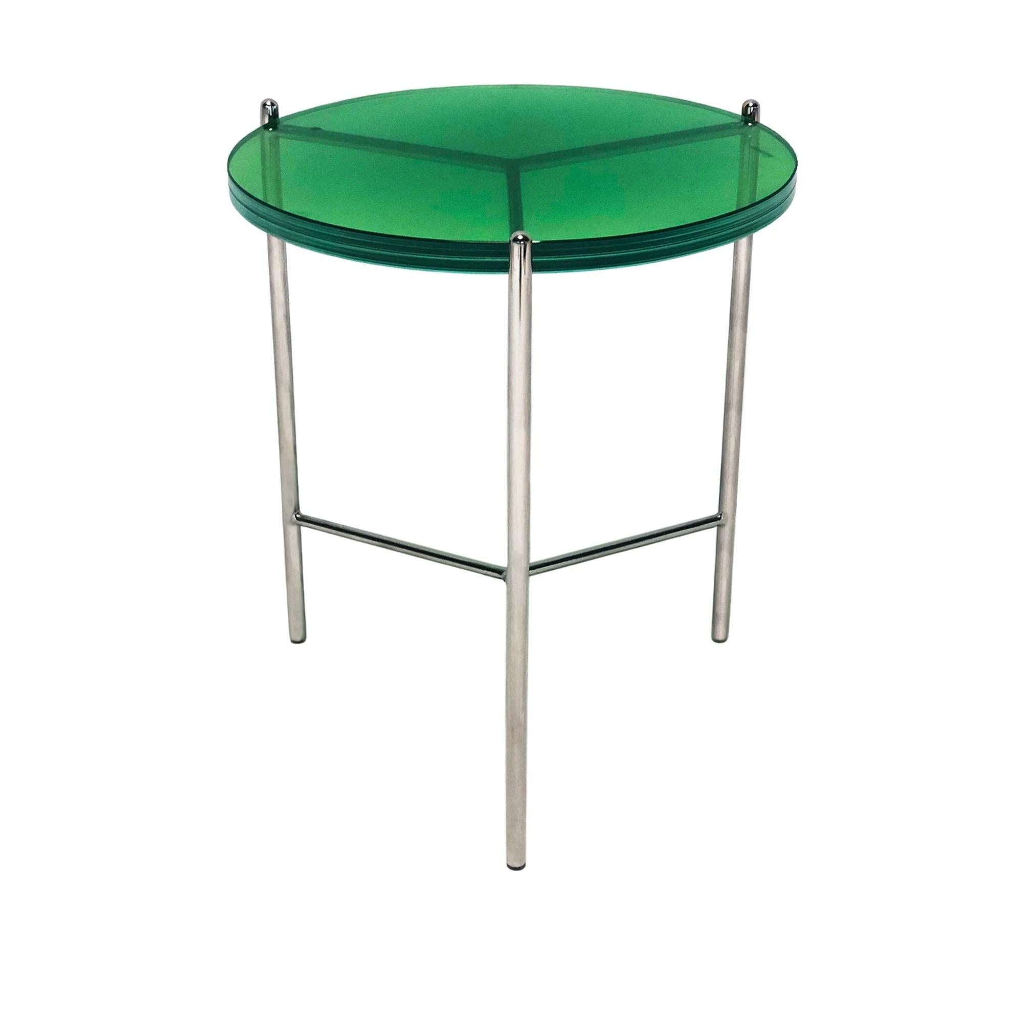 Bolt Glass End Table 21"
