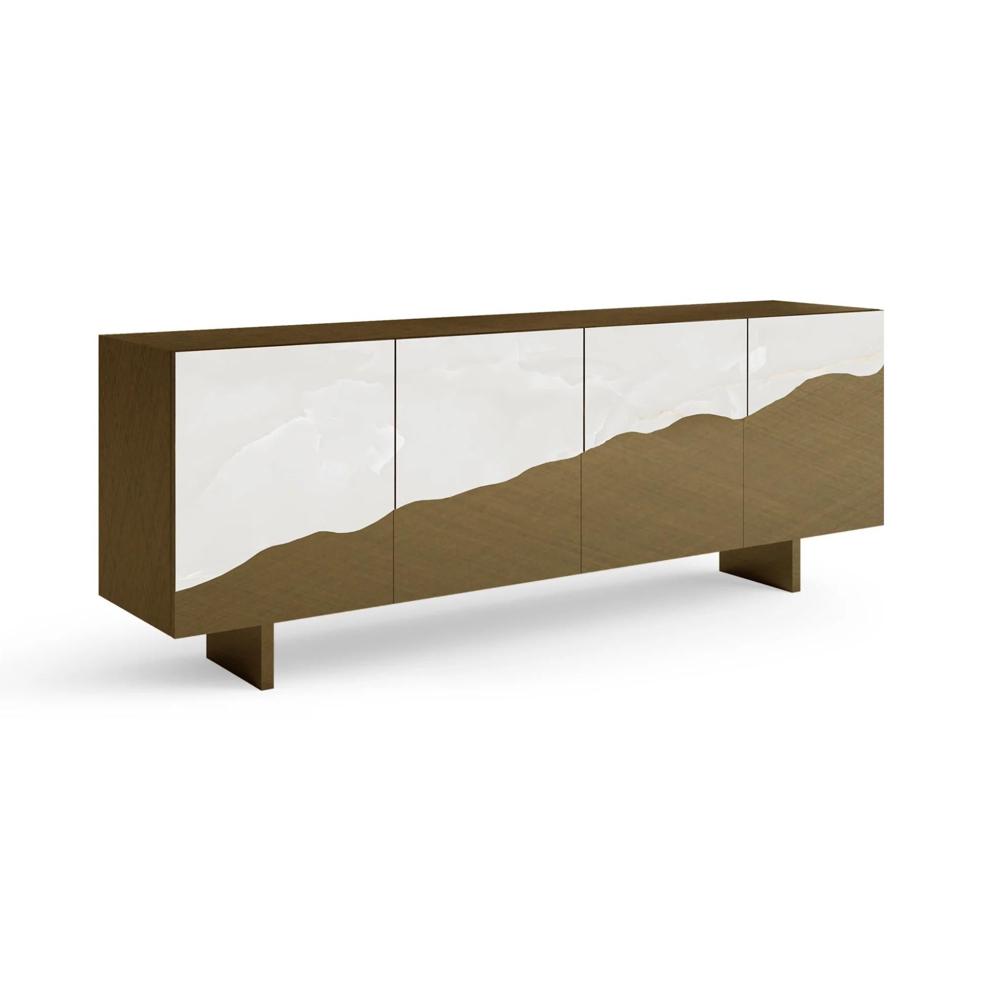 Wave Sideboard Onice Avorio Brushed Gold