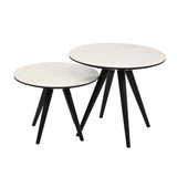 Table d'appoint Francesca grande taille BLANCHE