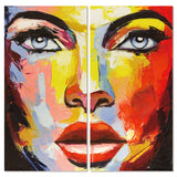 BE-012 Opera d'arte acrilica a 2 pannelli