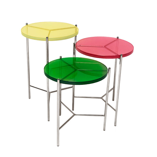 Bolt Glass End Table 18"