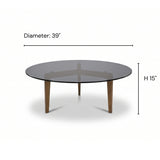 Table basse en jade fumé