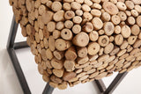 Pebble End Table Wood