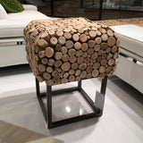 Pebble End Table Wood