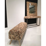 Consolle in legno di ciottoli