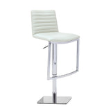 Sgabello da bar regolabile London Pearl White