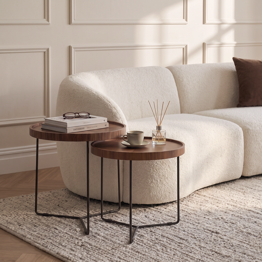 Table d'appoint Abby - Grande table en noyer