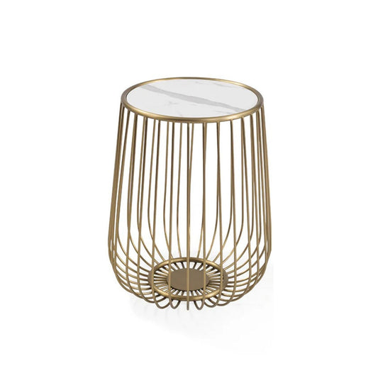 Elena End table  White