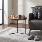 Table d'appoint Abby - Petite taille en noyer