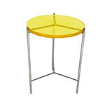 Bolt Glass End Table 21"