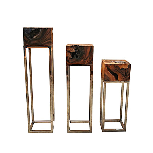 Block Pedestal 39" Wood