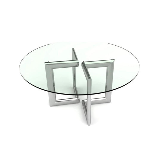 Tavolo da pranzo Clara rotondo fumé