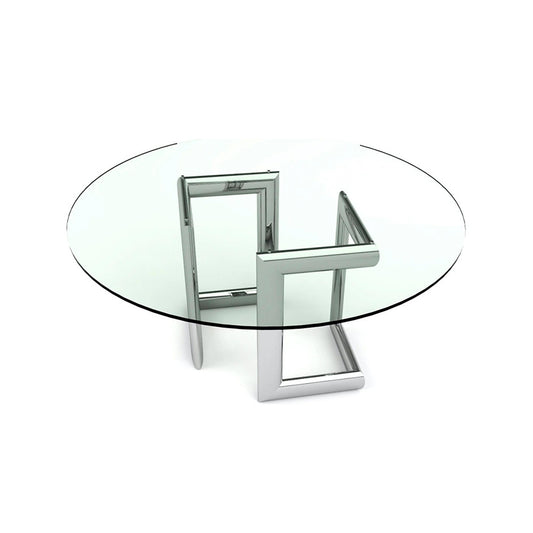 Tavolo da pranzo Clara rotondo fumé