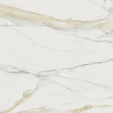 Fixed Dining Table 95" Top, White Calacatta Gold Lucido
