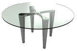 Table à manger ronde Lara fumée
