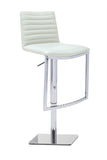 Tabouret de bar réglable London blanc perle