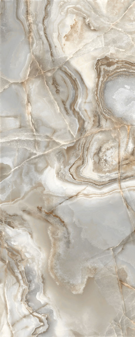 Ceramic Round Dining Table 39" Top, Onice Beige