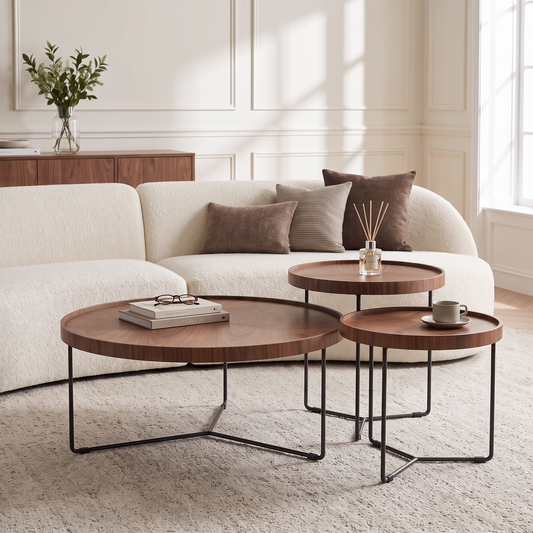 Table basse Abby en noyer